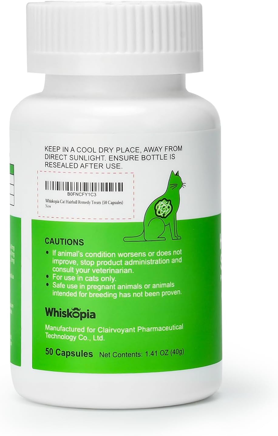 Cat Hairball Relief with Psyllium Seed Husk and Vitamins