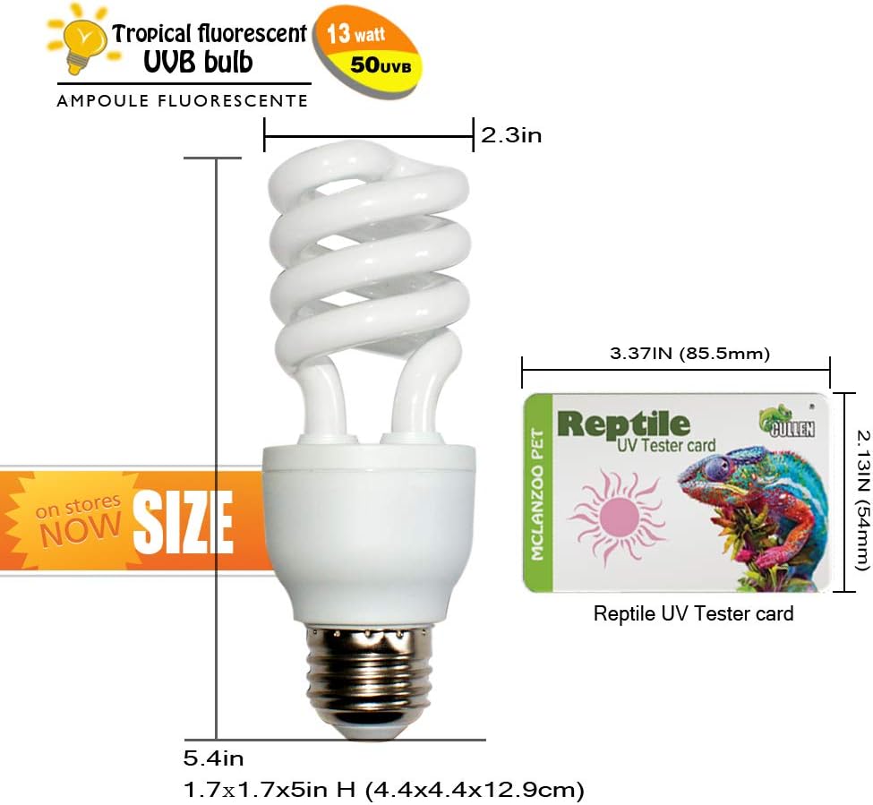 UVA UVB Light Reptile Bulb 10.0 13W Desert Compact Fluorescent
