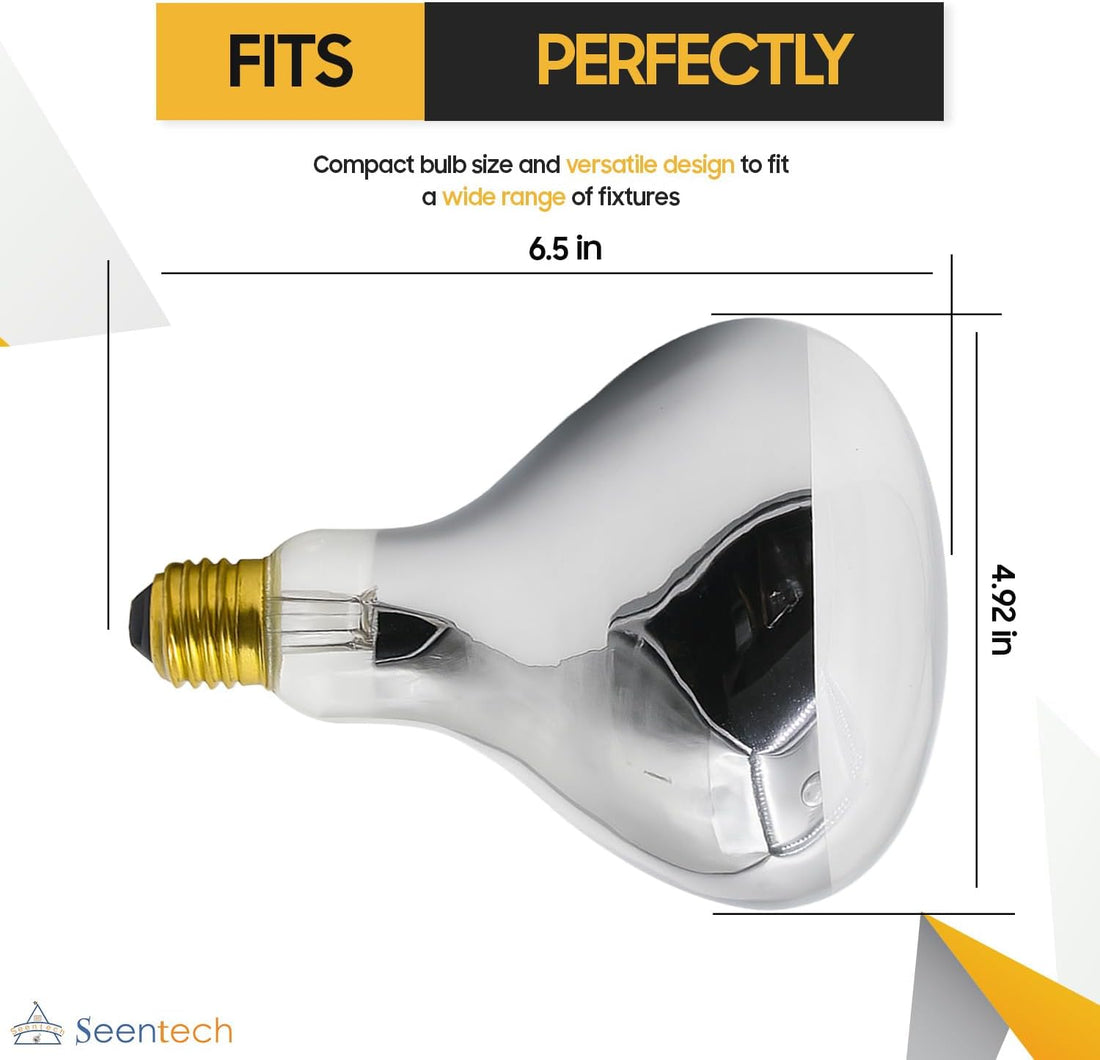 Seentech 250 Watt R40 Clear Heat Lamp Bulb
