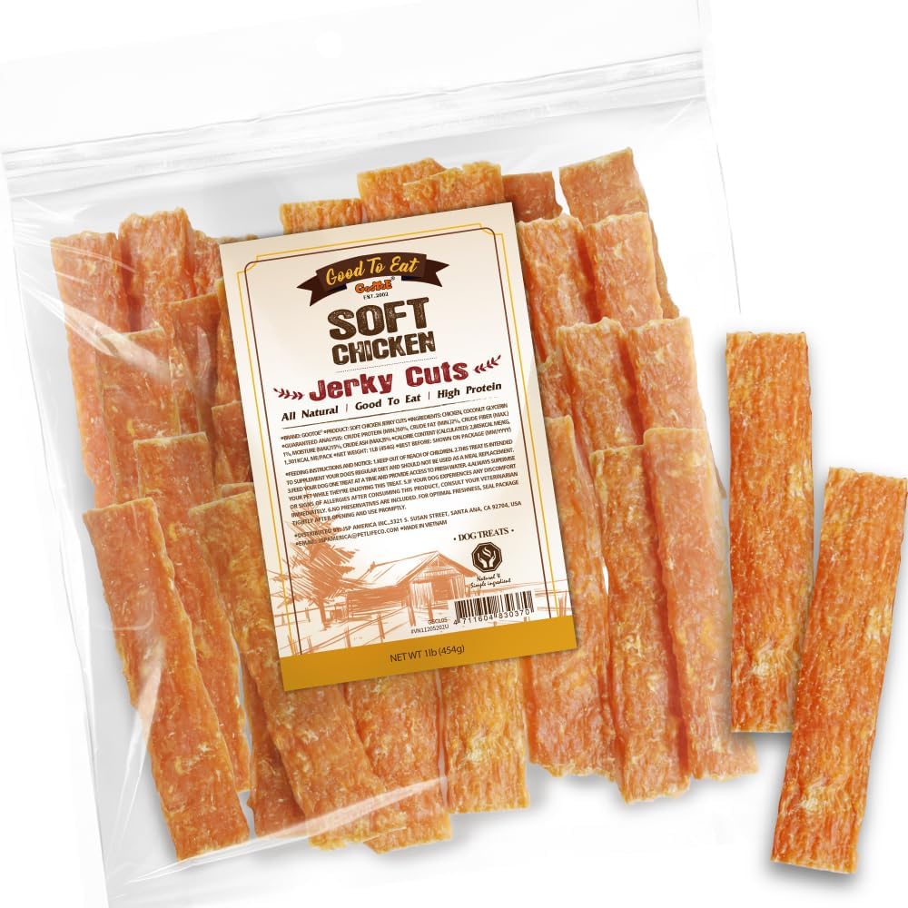 Gootoe Soft Chicken Dog Treats, All-Natural Chicken Breast Strips
