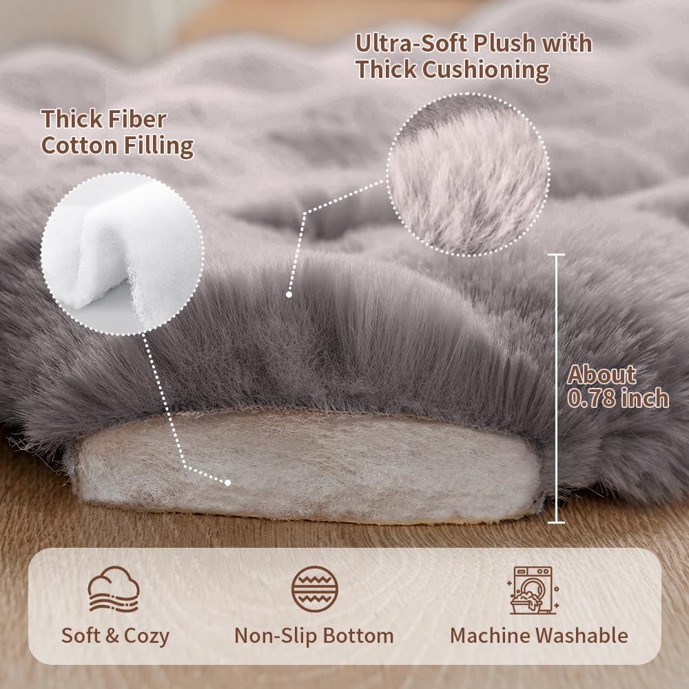 SOMAHE Cat Bed Mat, Soft Plush Faux Fur Kneading Pet Bed