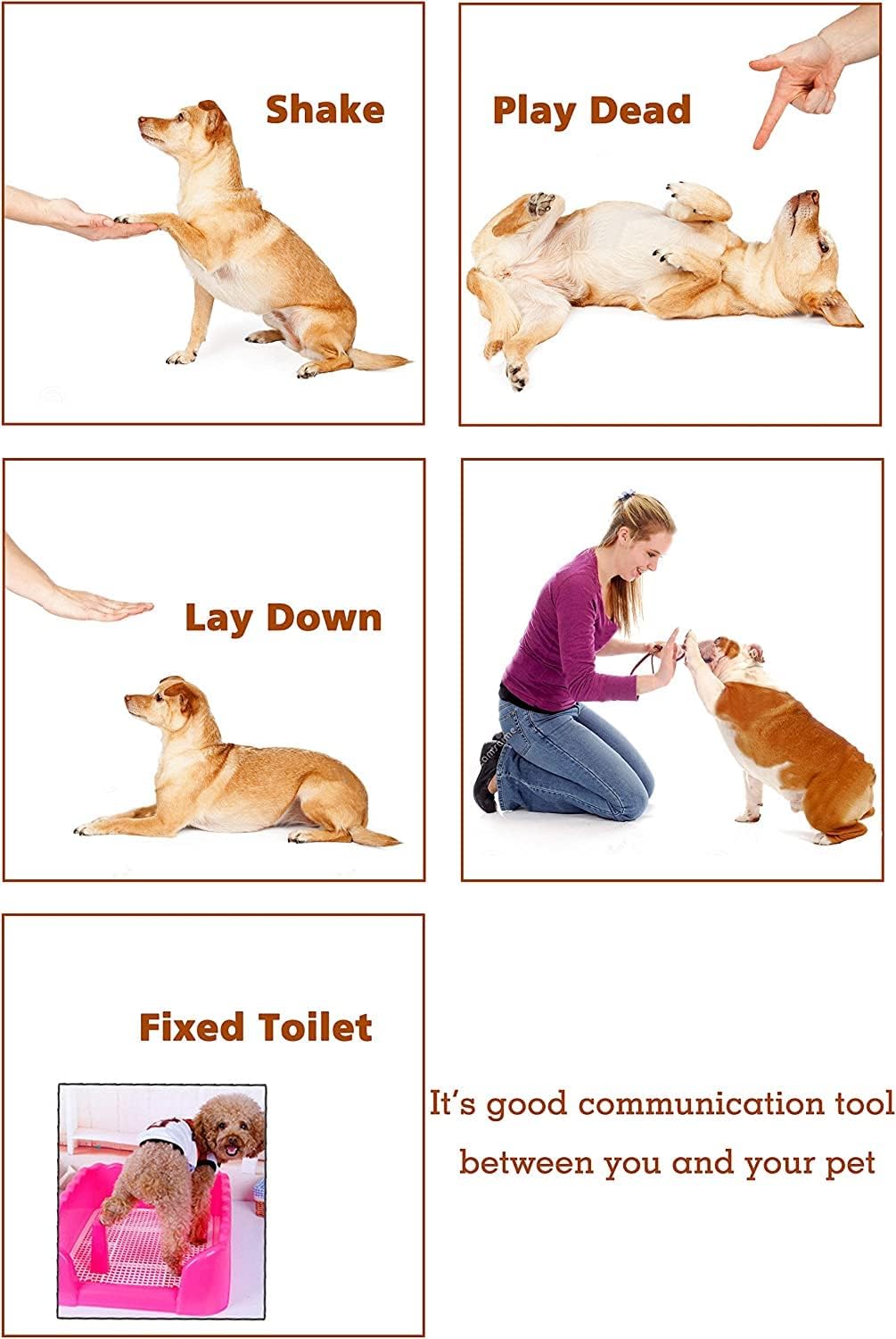 HoAoOo Pet Training Clicker with Wrist Strap - Dog Training Clickers