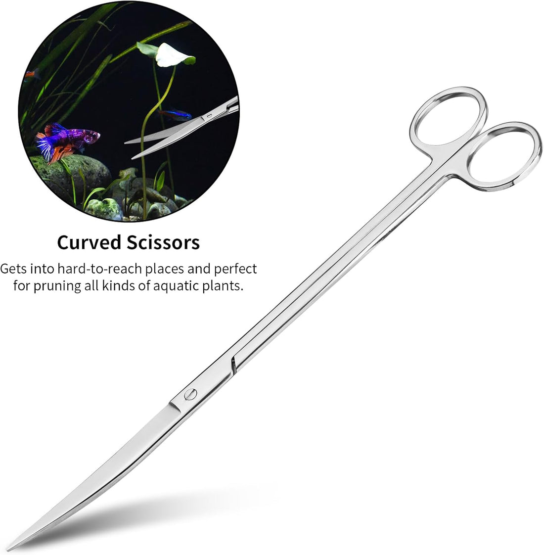 Ohtomber 4PCS Aquascape Tool Aquarium Kit with Tweezers Scissors