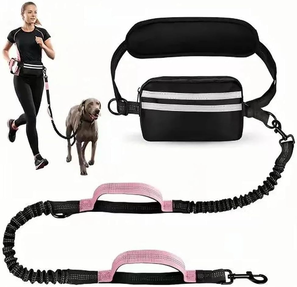 Waist Leash for Dog Walking - Adjustable Hands-Free
