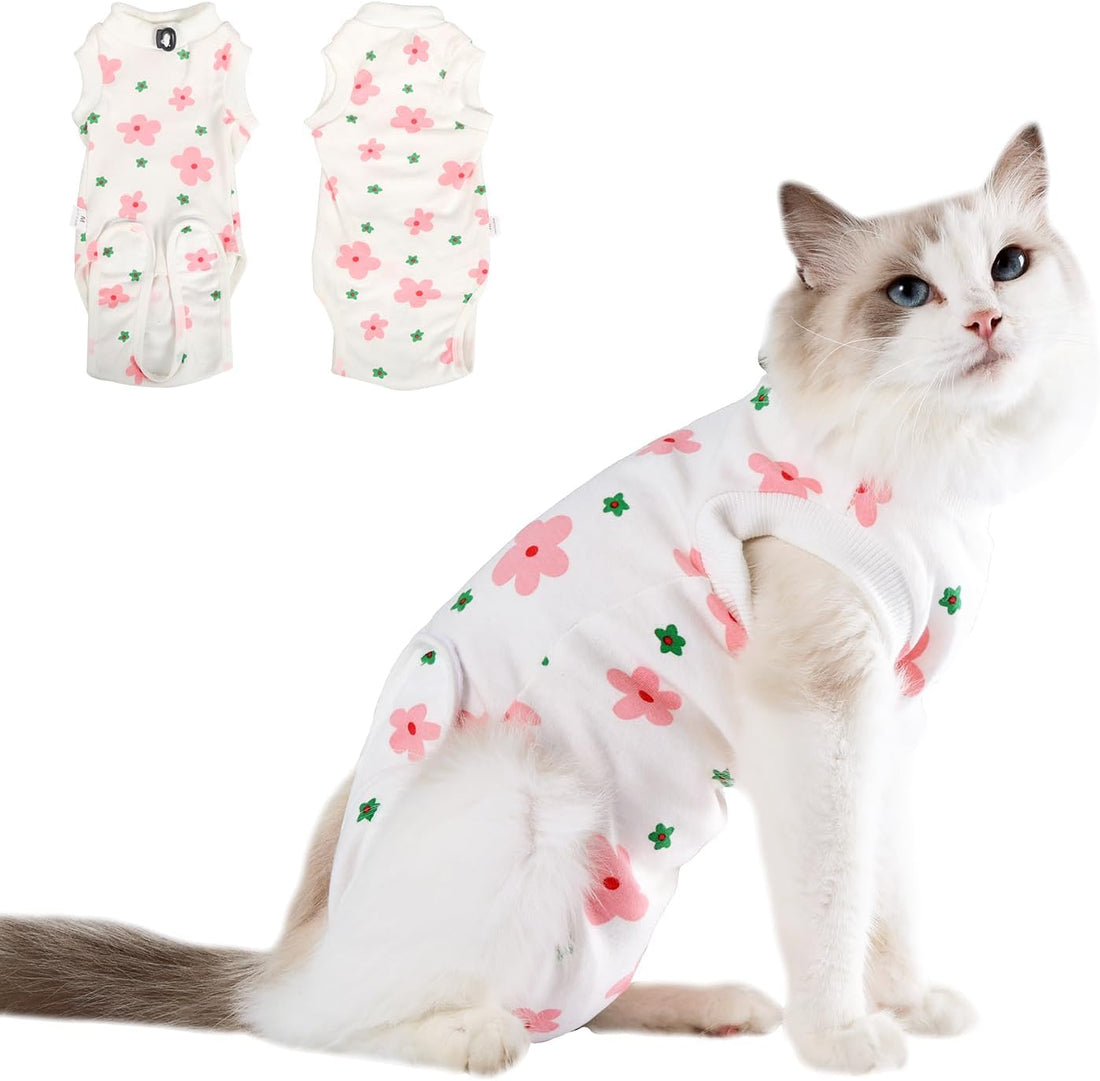 Cat Surgery Recovery Suit, Kitten Anti-Lick Onesie After Spay