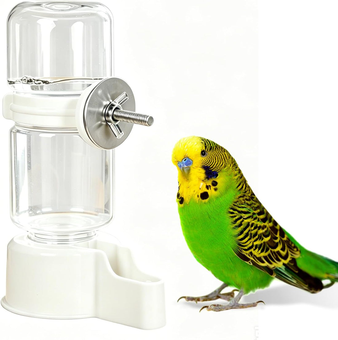 Bird Water Dispenser Plastic Bird Cage Hanging Drinking Device