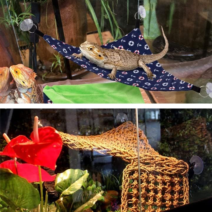 Knana 6pcs Reptile Terrarium Suction Cups for Bearded Dragon Hammock