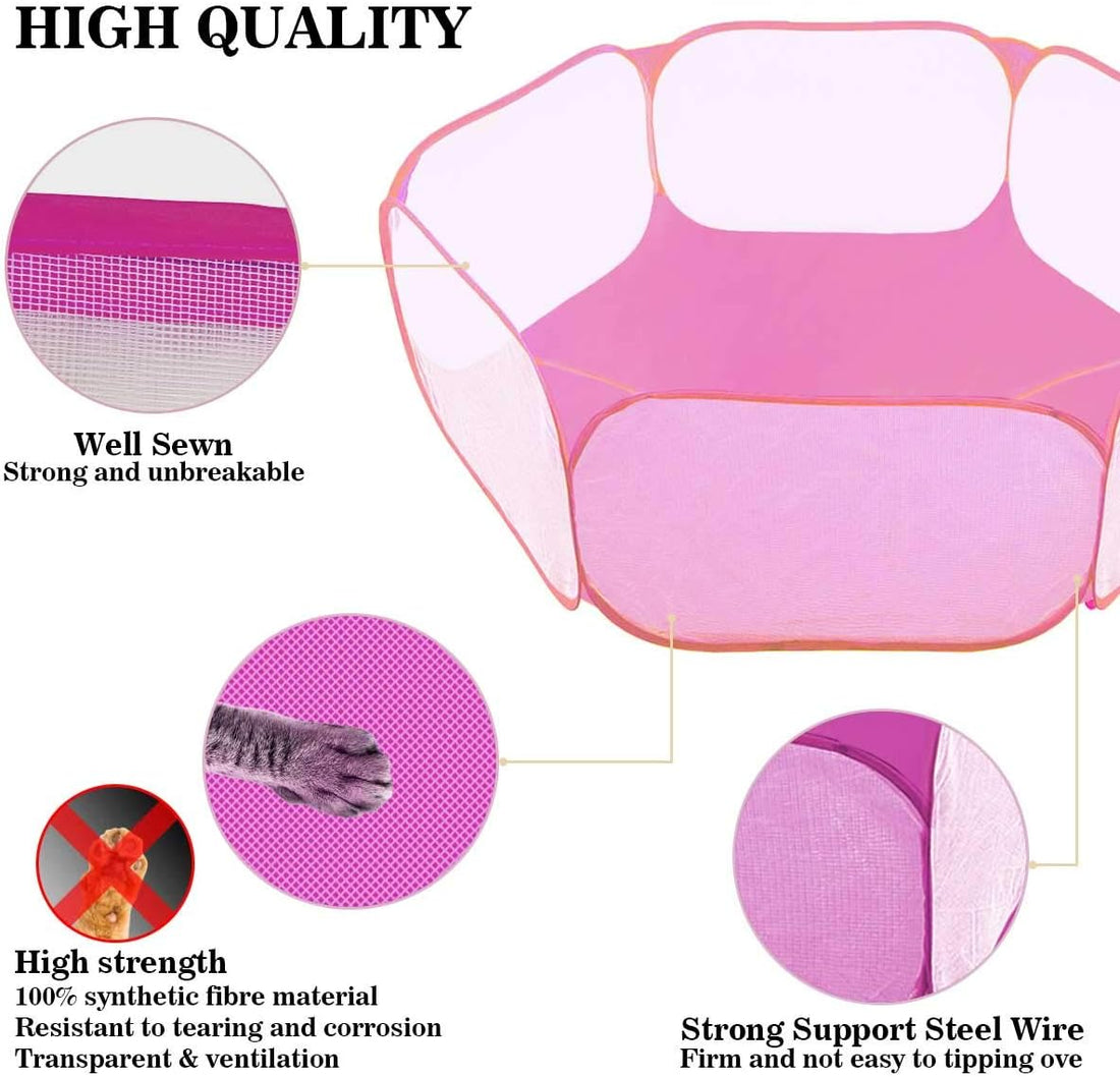 Small Animals Tent,Reptiles Cage,Breathable Transparent Pet Playpen