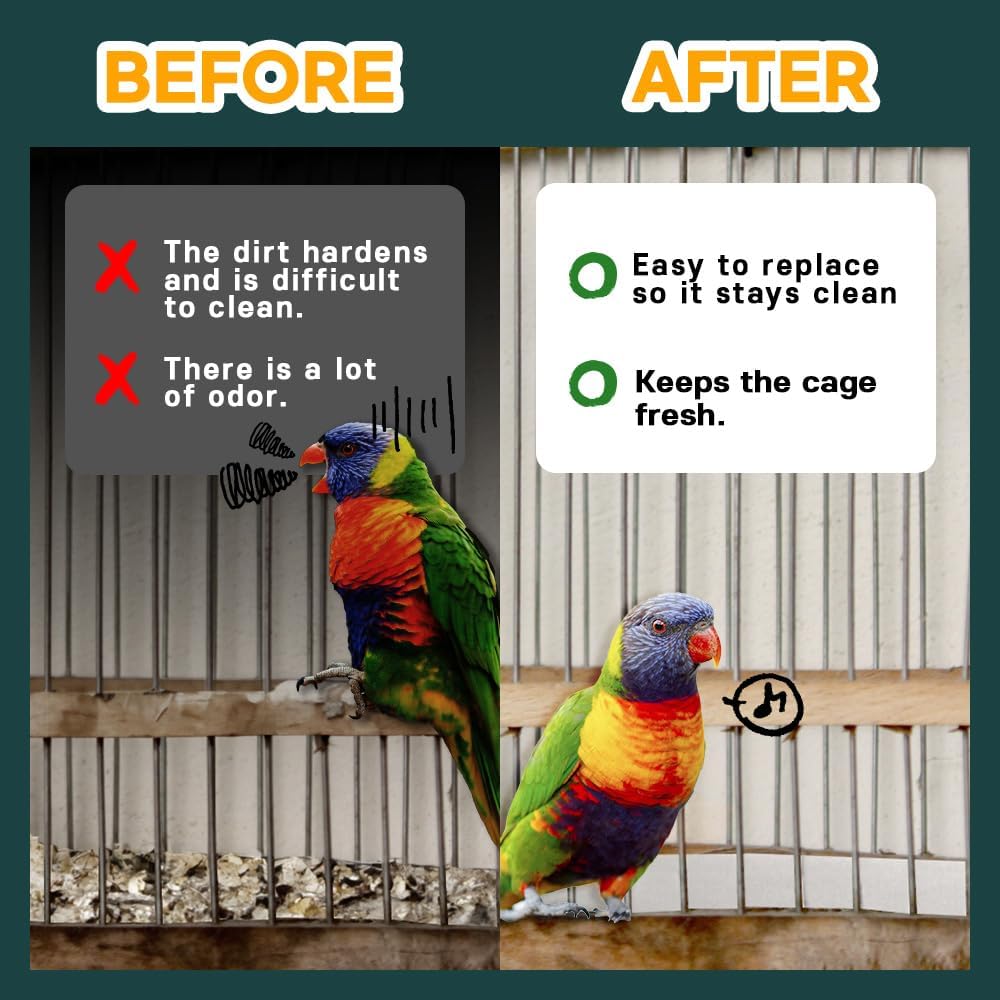 HA SHI 120 Sheets Bird Cage Liners