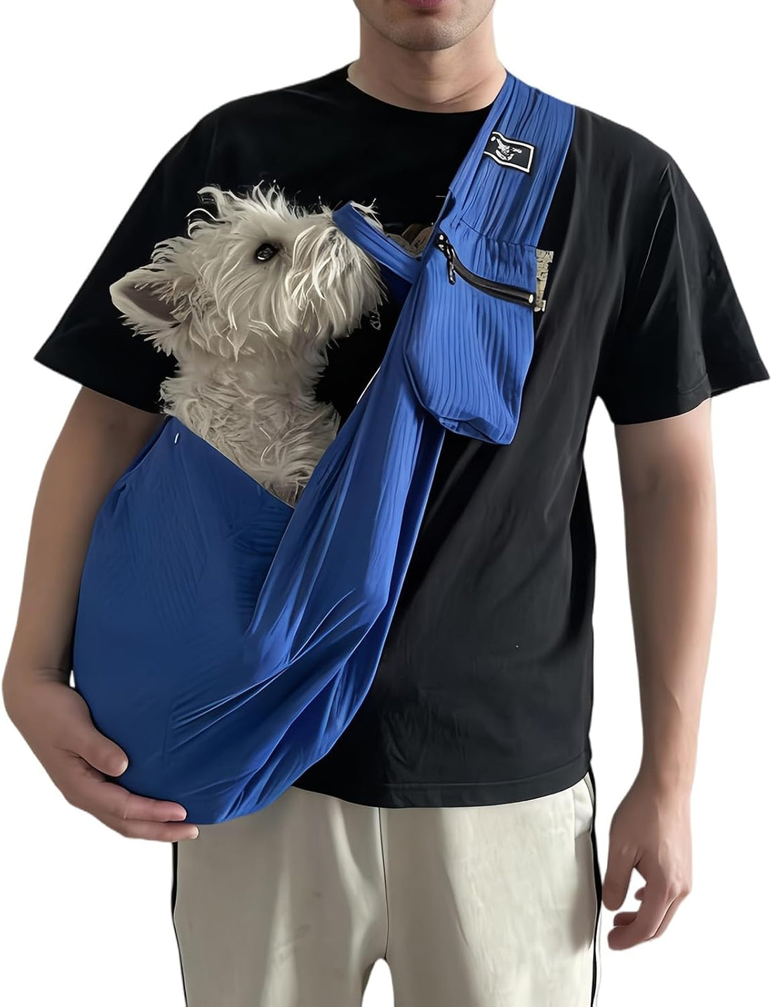 Dog Sling Water-Resistant Fabric for Small Dogs Cats 3-12 lbs