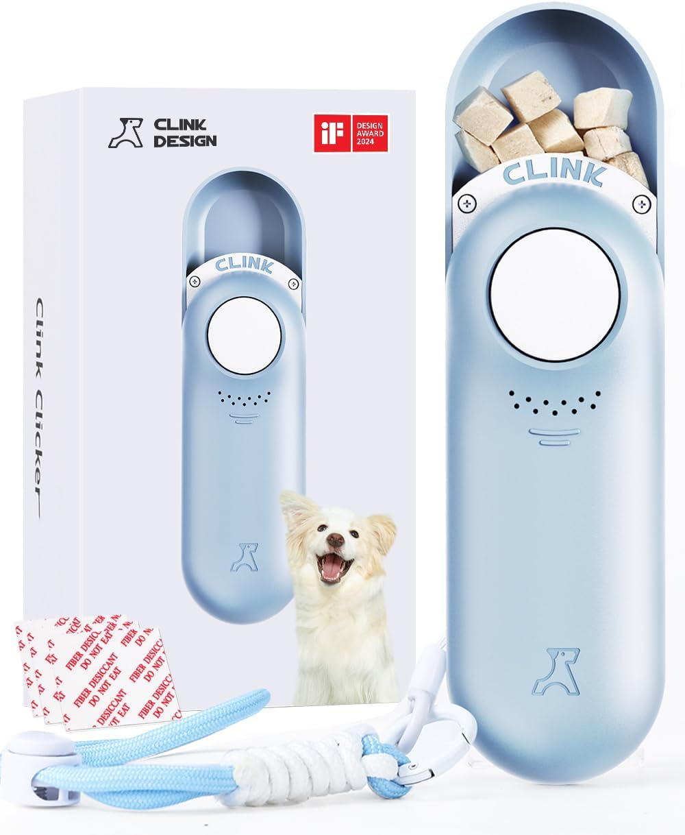 Clink Design Dog Training Clicker & Dog Clicker with Treat Storage