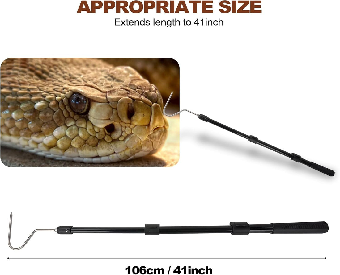 Snake Catcher Hook Stick Tongs Grabber Catching Tool Picker Kit