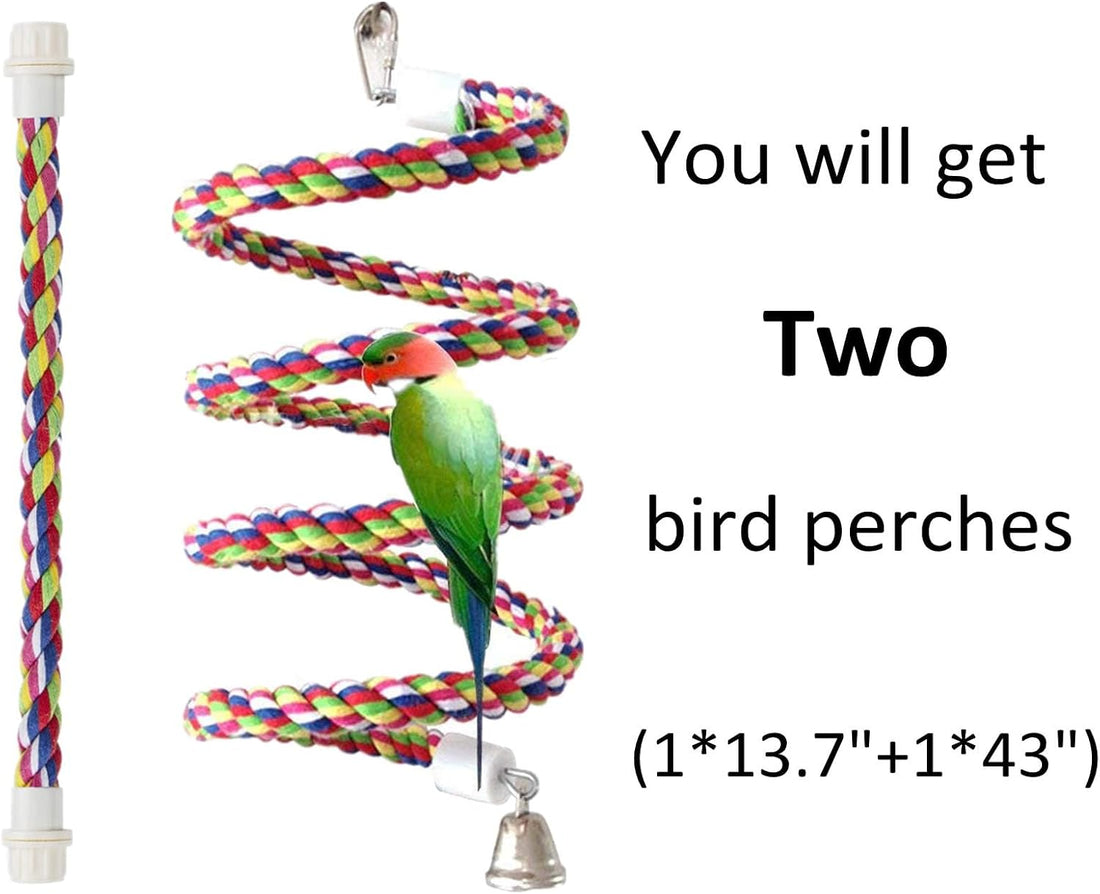 Petsvv Rope Bungee Bird Toy, Small