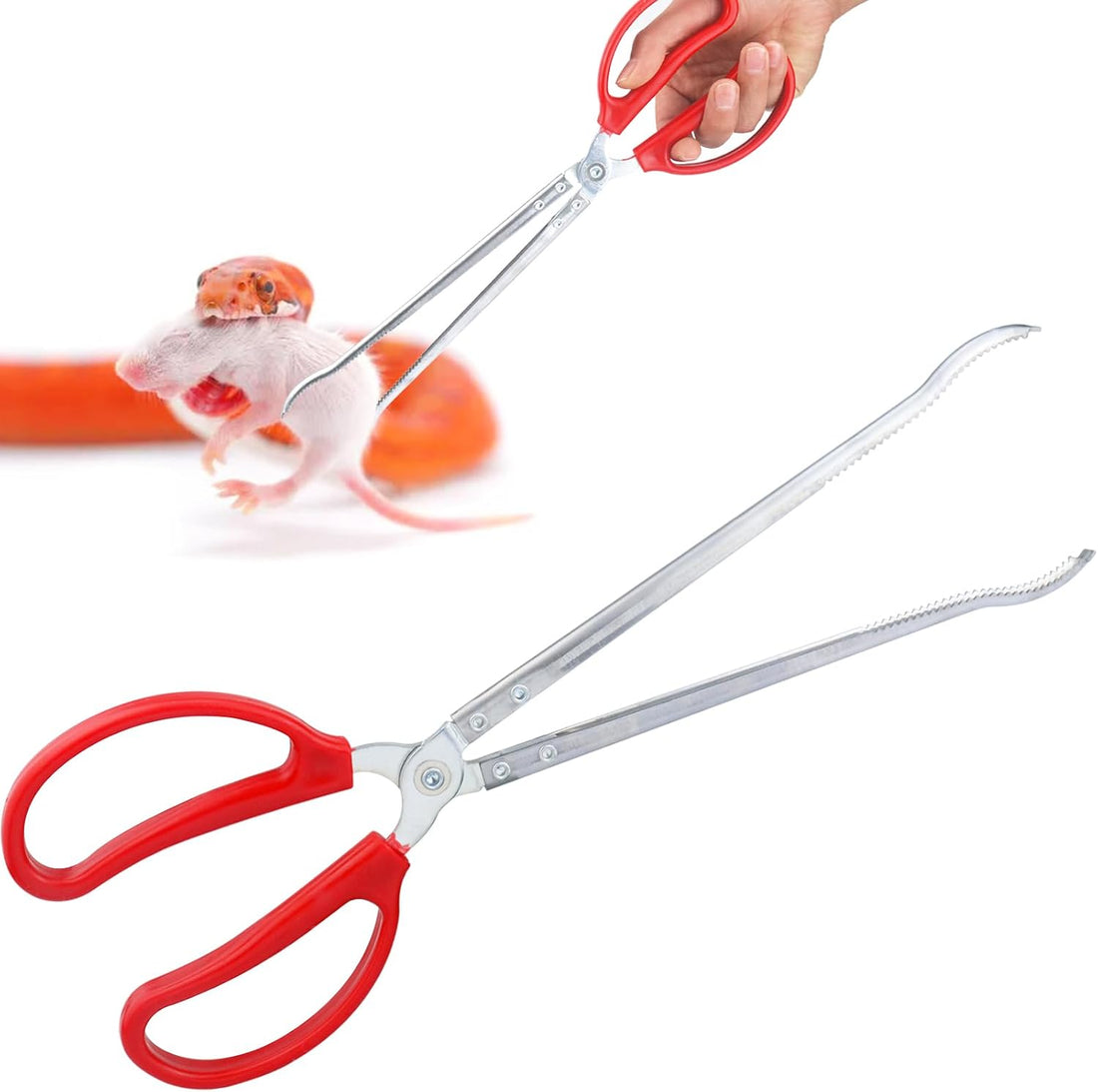 15 Inch Reptile Feeding Tongs, Extra Long Large Snake Feeding Tweezers