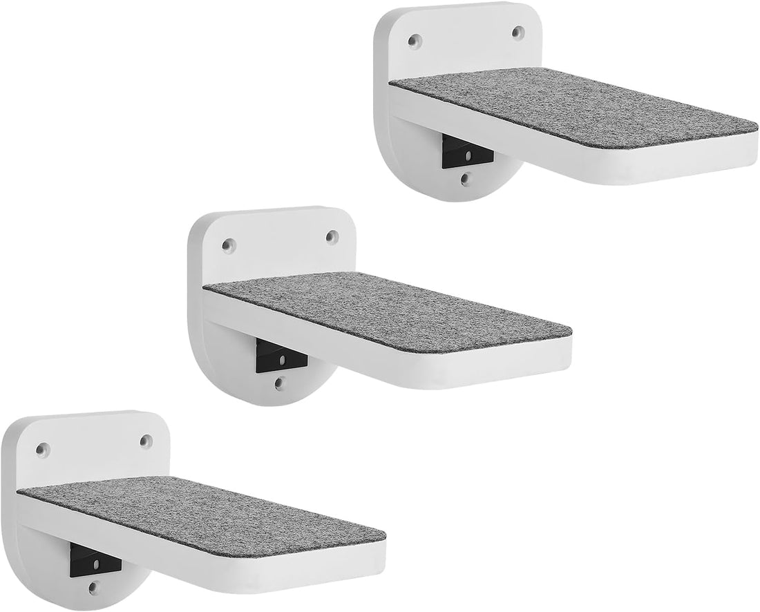 ESPETS Set of 3 Natural Wood Cat Wall Steps Floating Ladder Stairs