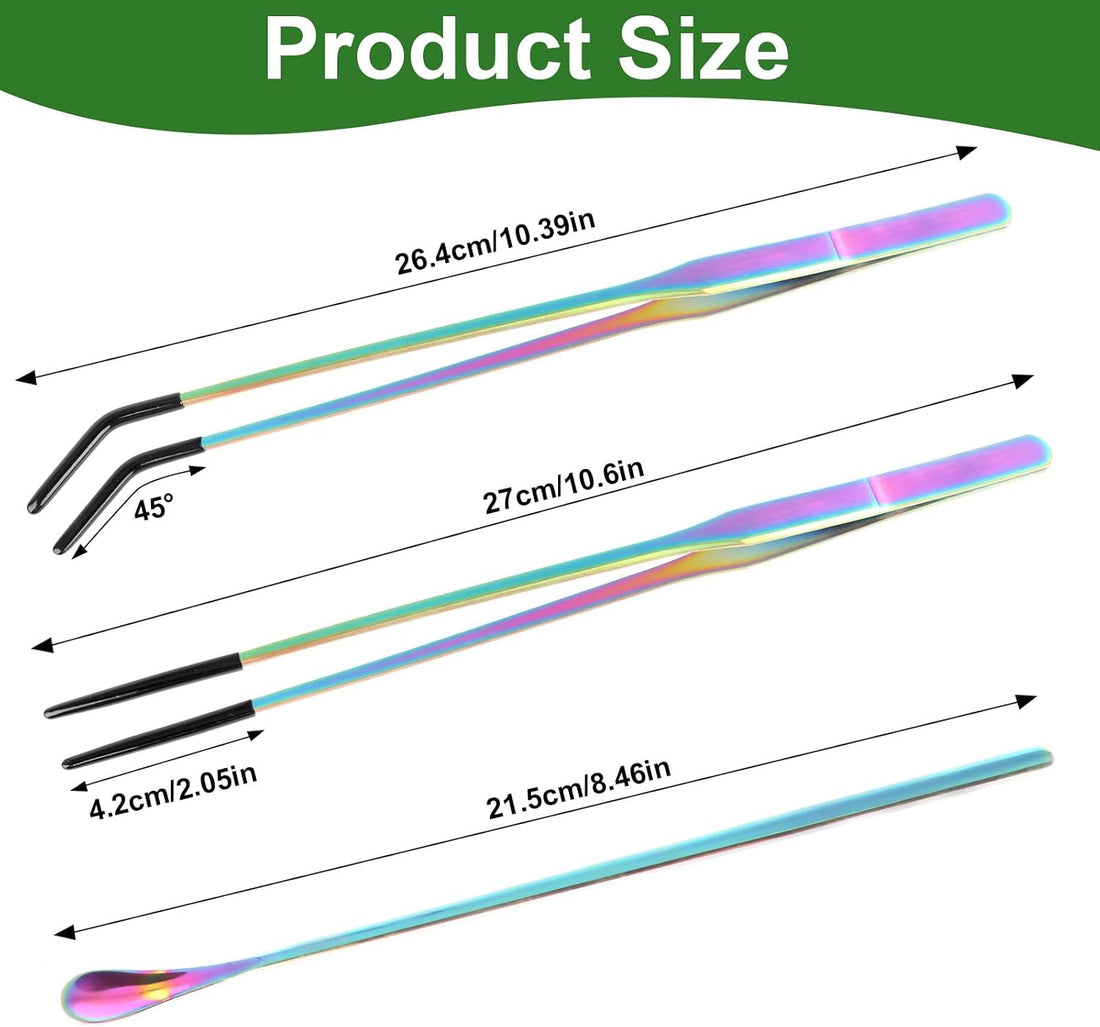 Tongs for Reptile Feeding, LveSunny 3-Pack Stainless Steel