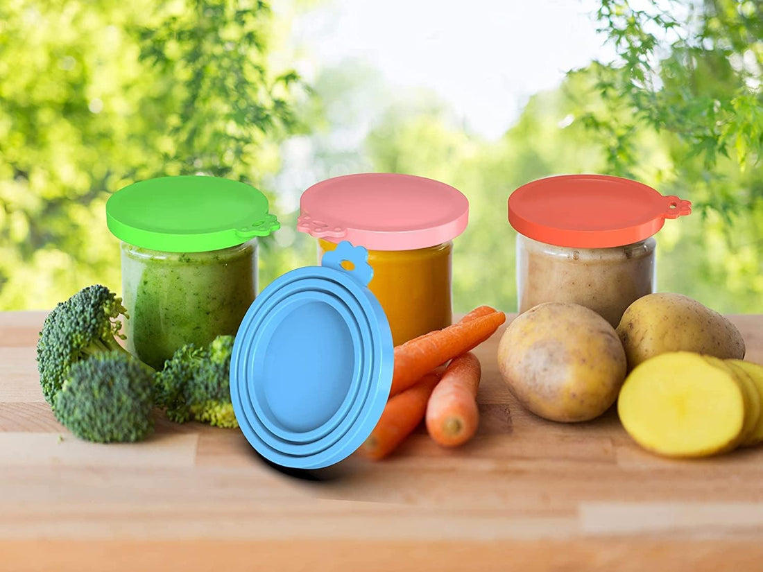 8 pack Silicone Pet Food Can Lids for 3 Size, Multicolor