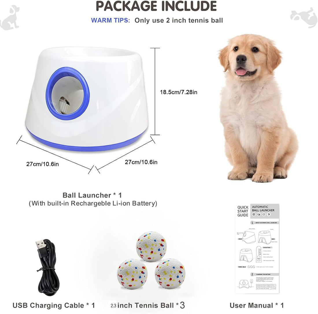DRK INNOTECK Dog Ball Launcher - Automatic Ball Thrower for Dogs