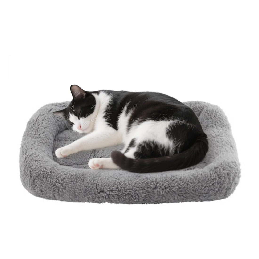 PETLESO Small Cat Bed Mat, 22" x 16" Plush Cushion with Surrounding