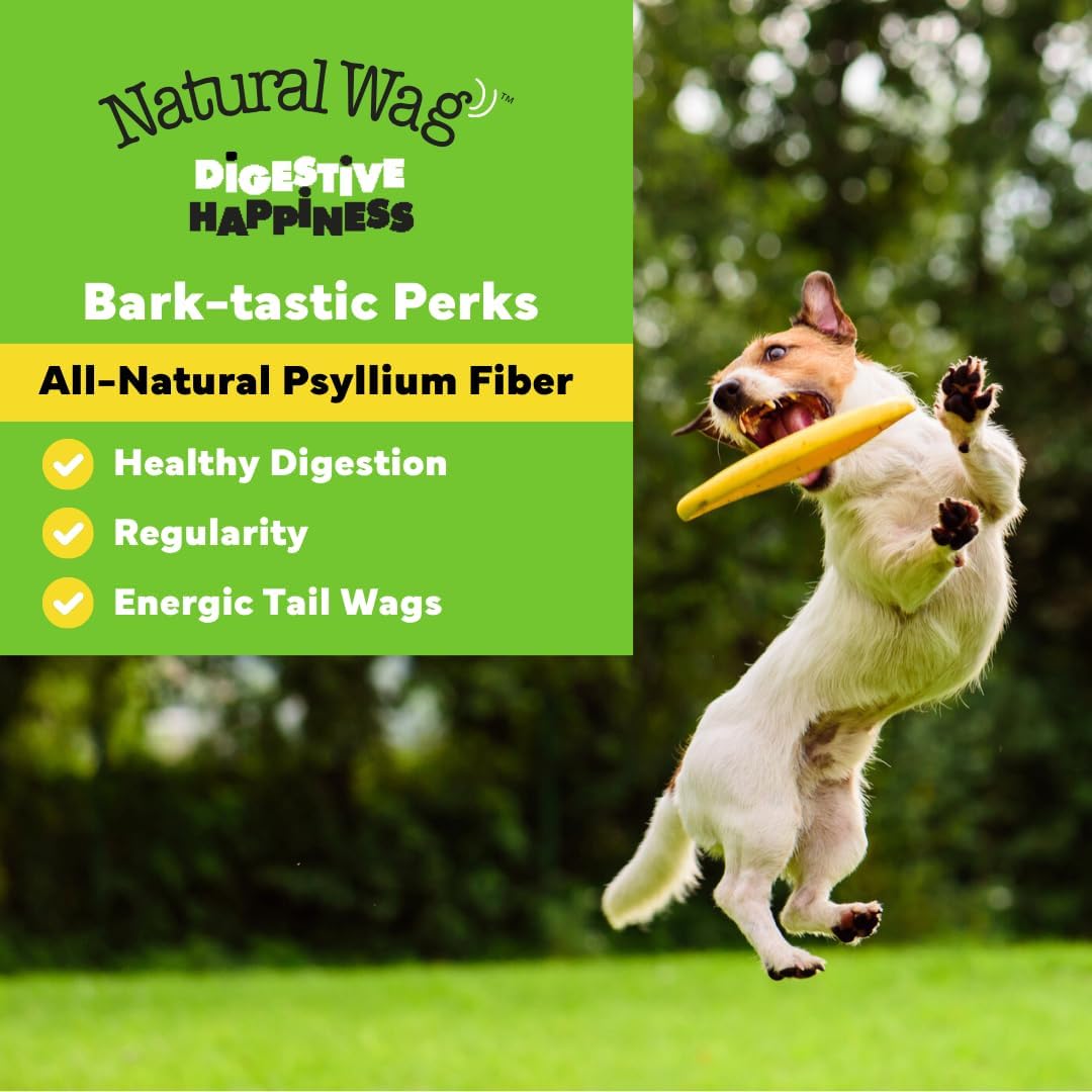 Natural Wag Digestive Happiness 100% All-Natural Psyllium Husk Powder