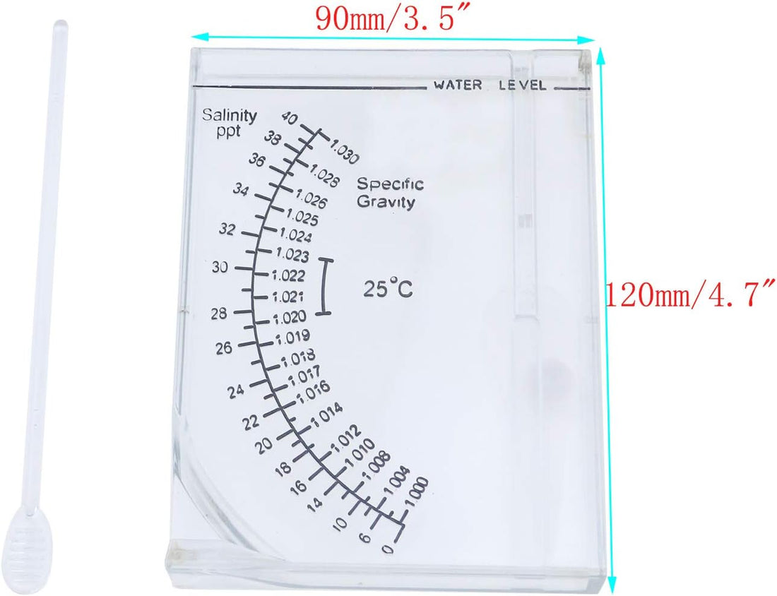 Semetall Salinity Tester Transparent Acrylic Aquarium Sea Hydrometer