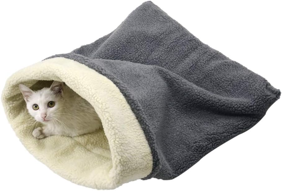 Cat Cave Sleeping Bag,Warming Pad Sack Burrowing Cozy Soft
