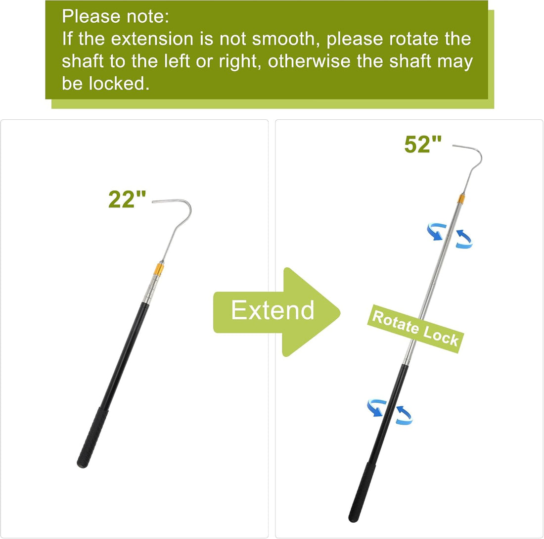 52" Snake Hook, Retractable Snake Catcher, Snake Stick