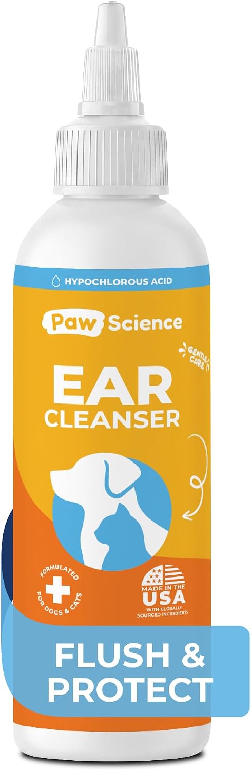 Paw Science Dog Ear Cleaner, Ear Wash Solution Hocl Ear Flush