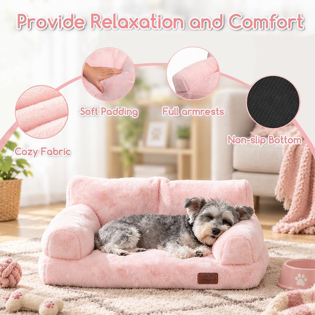Hollypet Small Dog Large Cat Bed Puppy Couch Beds for Pets up to 25