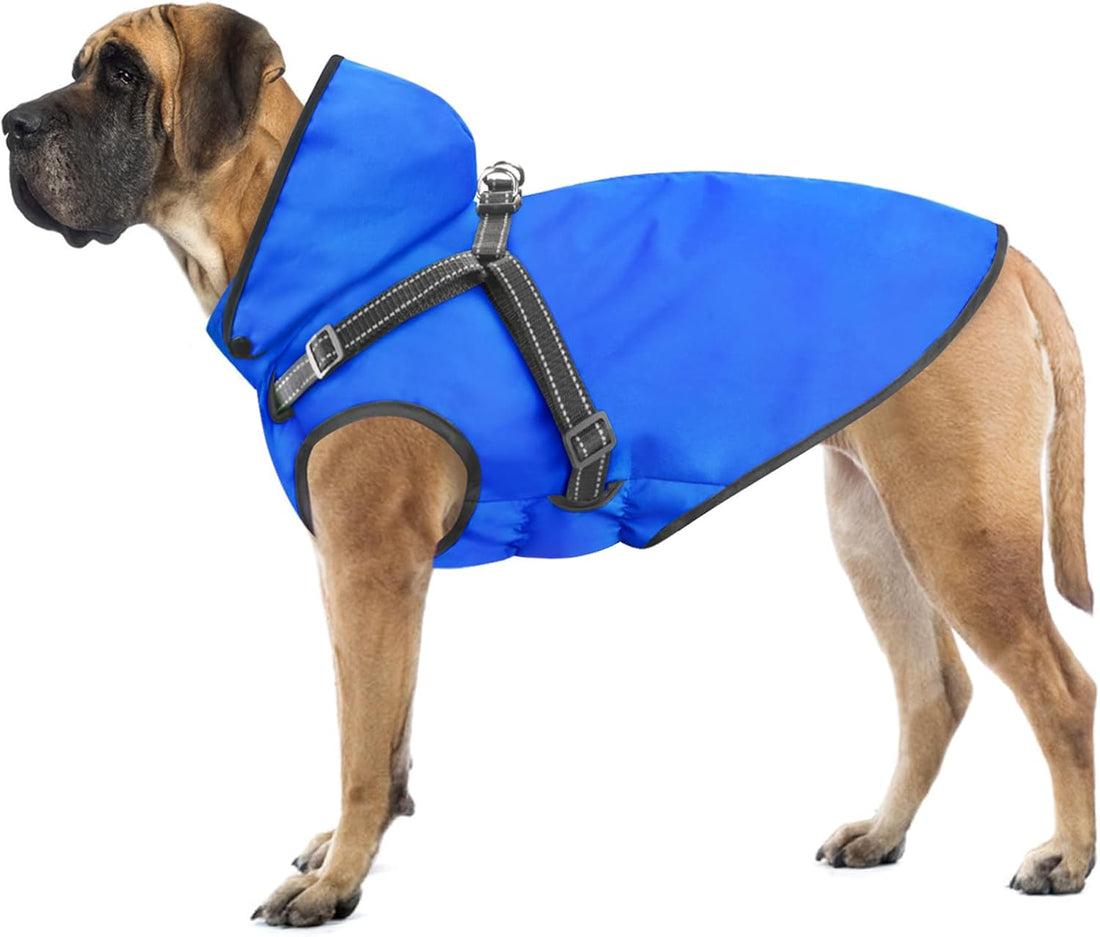 Dog Raincoat Waterproof Dog Hoodie Reflective Dog Raincoat Hooded