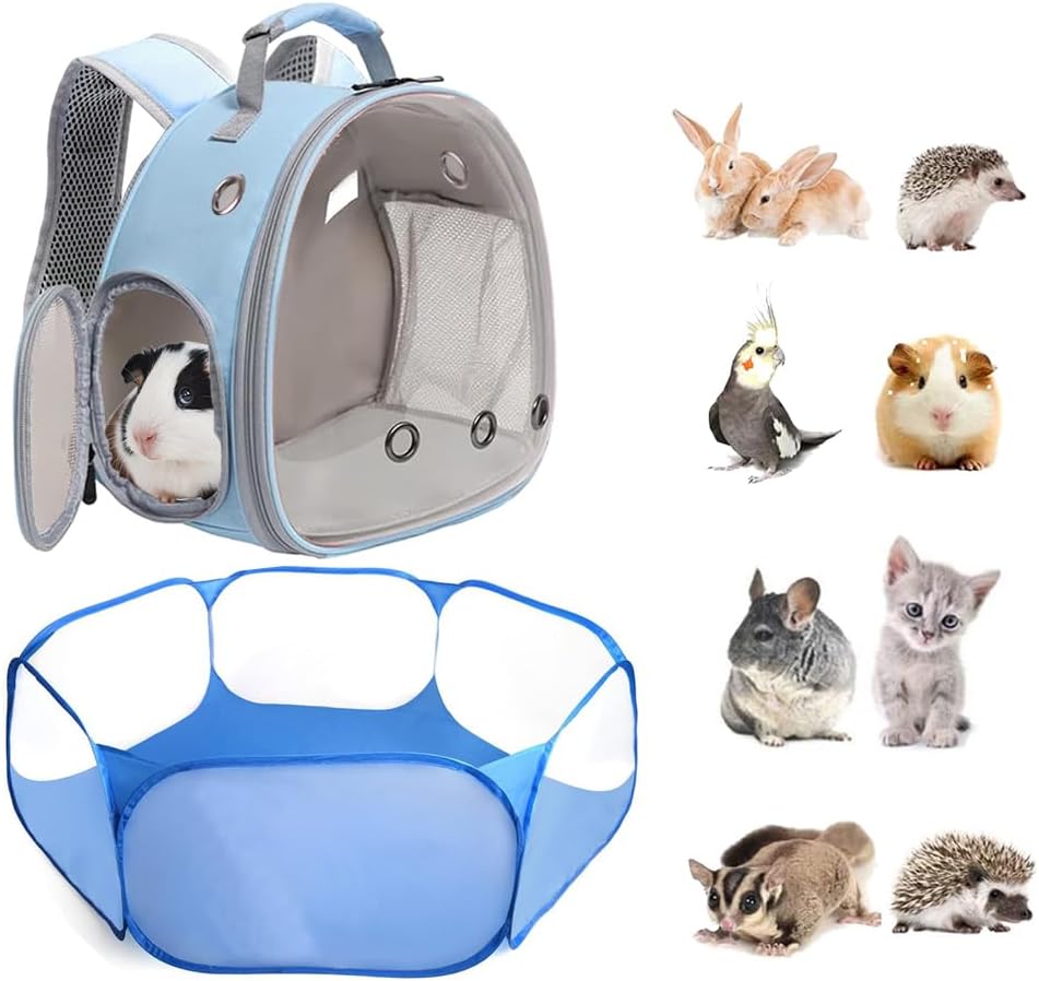 Small Animals Tent, Breathable Transparent Pet Playpen Pop Open