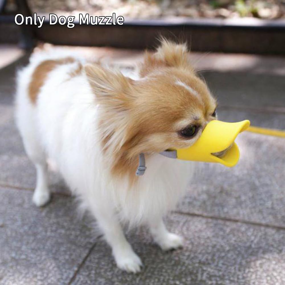 Dog Muzzle, Anti Bite Silicone Duck Mouth Shape Dog Mouth Covers