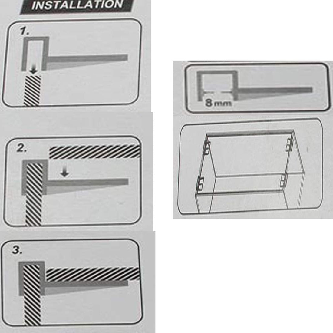 Weilan Rimless Aquarium Lid Clips 8mm Thick Acrylic 12 Pieces