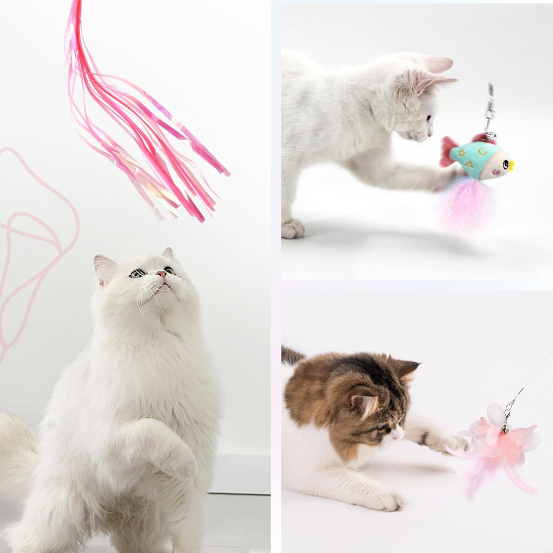 SONGWAY Cat Wand Toys for Indoor Cats