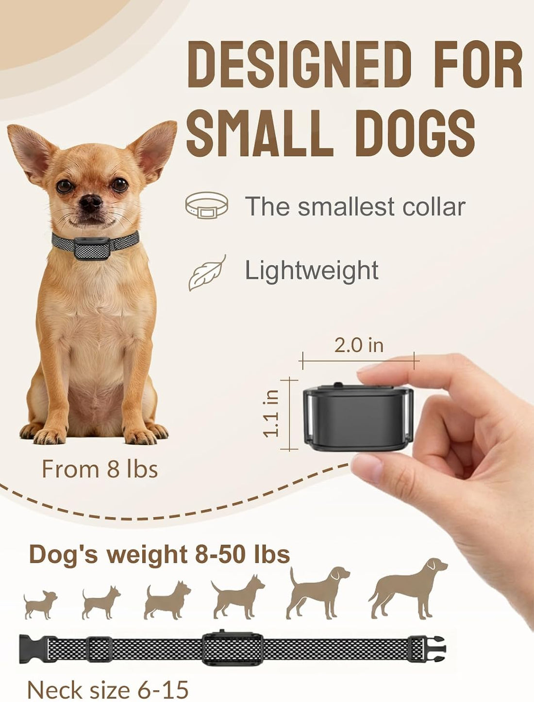 MIMOFPET Wireless Dog Fence for Small Dogs- Up to 3500ft Adjustable