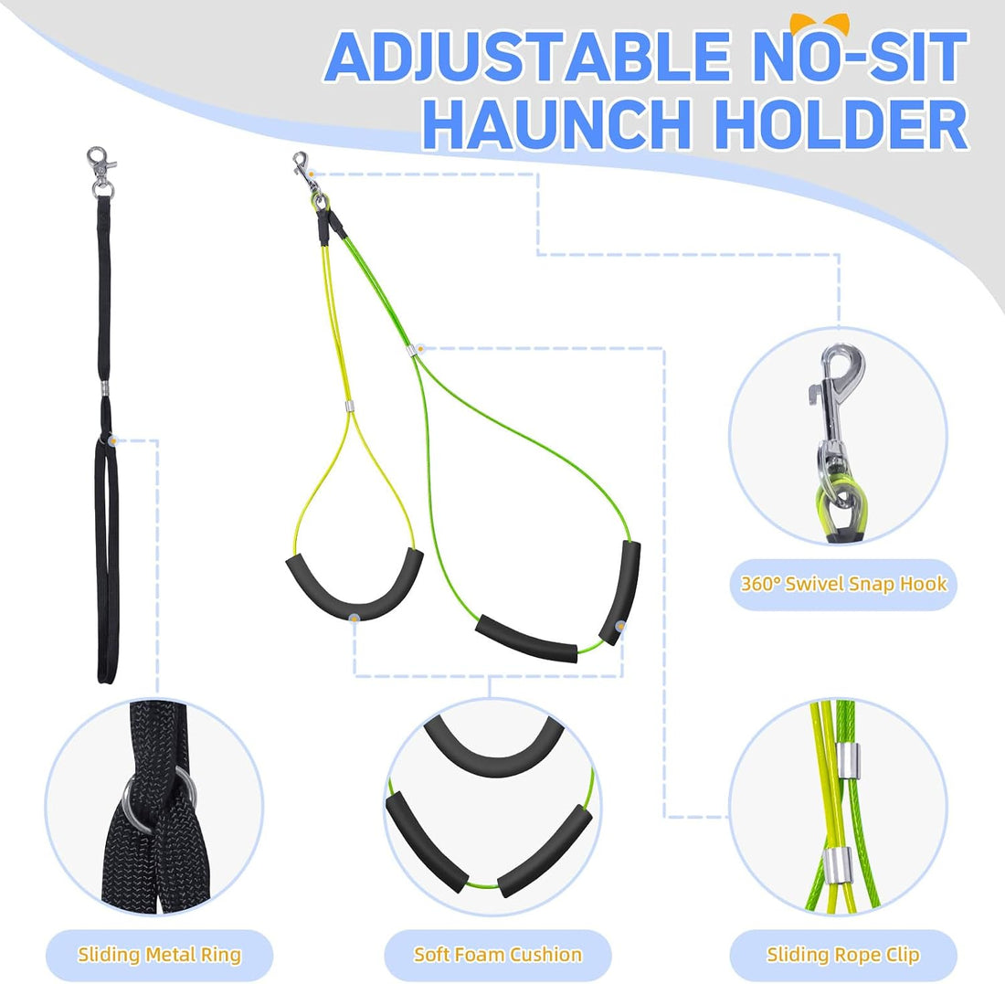 Dog Grooming Arm for Table,with Hammock & Haunch Holder for small dogs