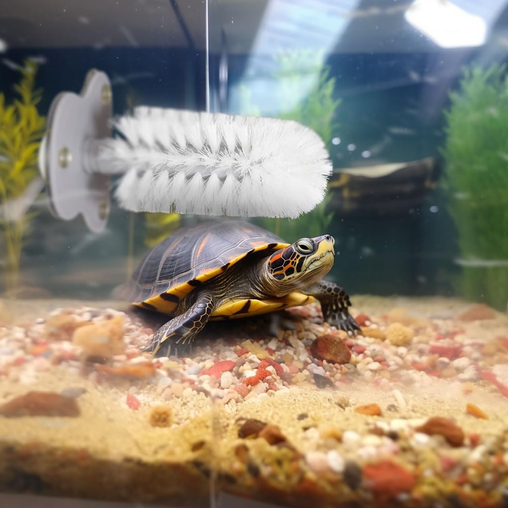Turtle Brush with Suction Cup, Aquatic Turtle Tank Accessories
