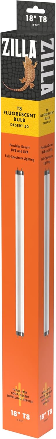 Zilla Desert T8 UVB Fluorescent Light Bulb, 15 Watt