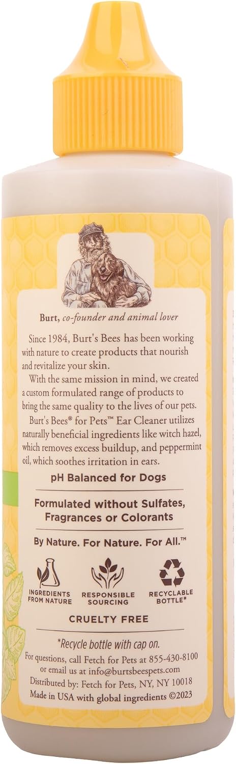 BURT'S BEES FOR PETS Ear Cleaner for Dogs with Pepeprmint and Witch