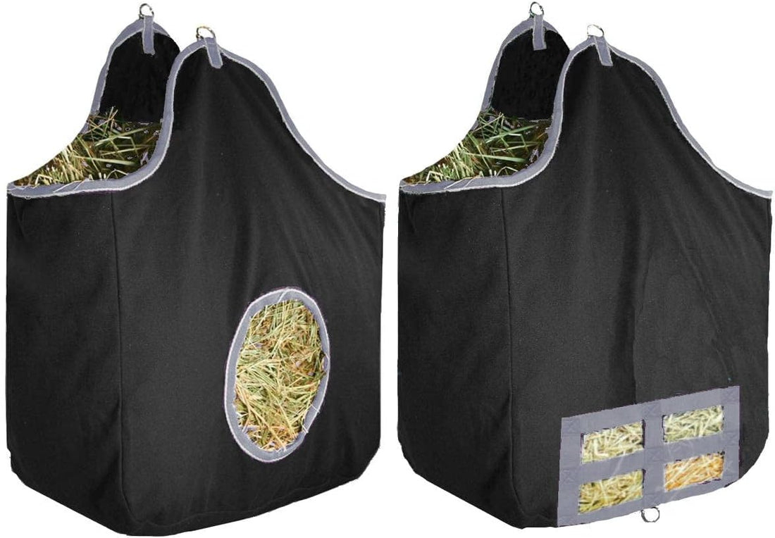 Derby Originals Large 24 OZ Canvas Horse Hay Bag 2 Sided Combo Design