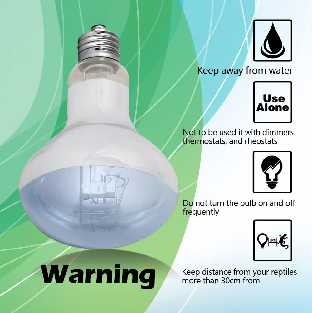 Reptile Heat Lamp 75W 2 Pack,UVA Basking Light Bulbs,Natural Daylight