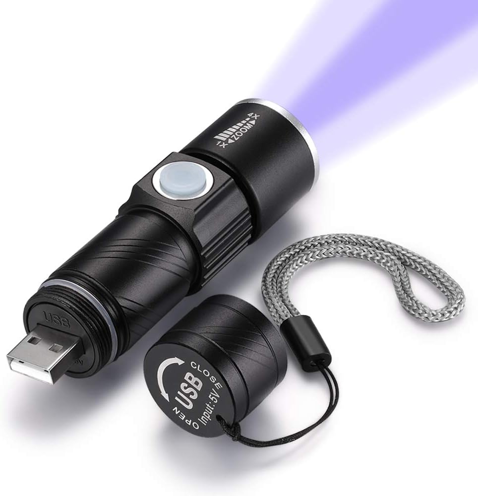 DARKBEAM UV 395nm Flashlight Blacklight Wood's lamp Black Light Mini