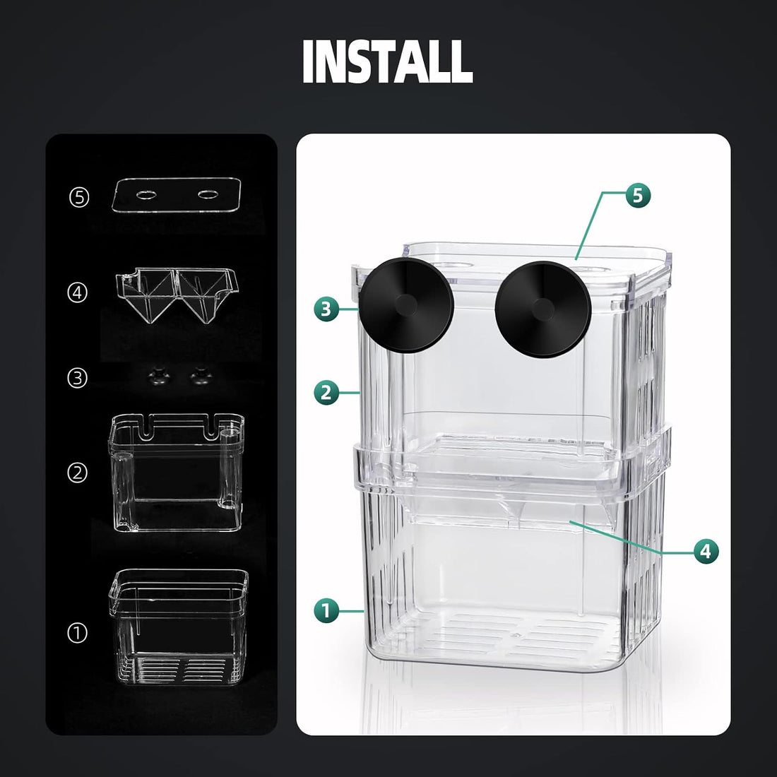 Aquarium Hatchery Incubator Breeding Box, Fish Tank Acrylic Isolation