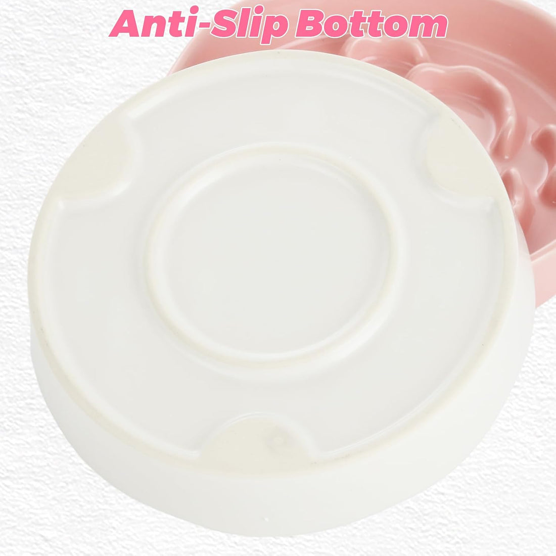 4Pcs Ceramic Cat Slow Food Feeder, 6 Inch Slow Feeder for Small Dogs