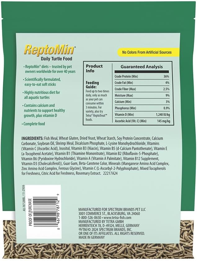 Tetra ReptoMin Floating Food Sticks for Aquatic Turtles, 2 lbs