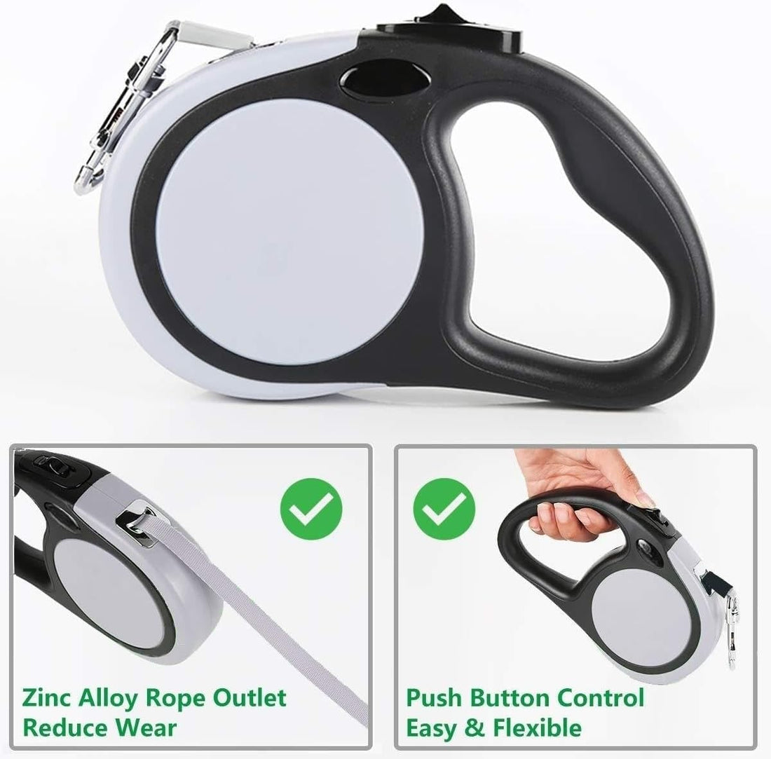 Dual Retractable Dog Leash for 2 Large Dogs