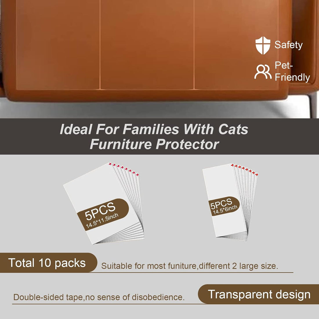 Anti Cat Scratch Furniture Protector, 10 Pack