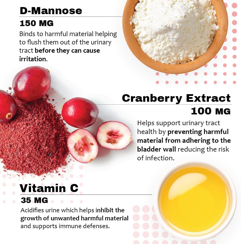 Cranberry D-Mannose Urinary Tract Supplement for Dogs & Cats