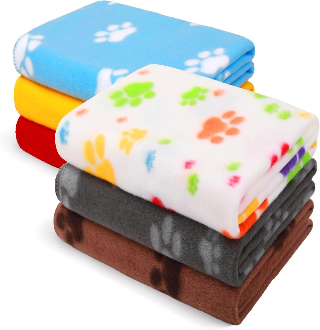 LINENLUX Fleece Dog Blankets 6-Pack