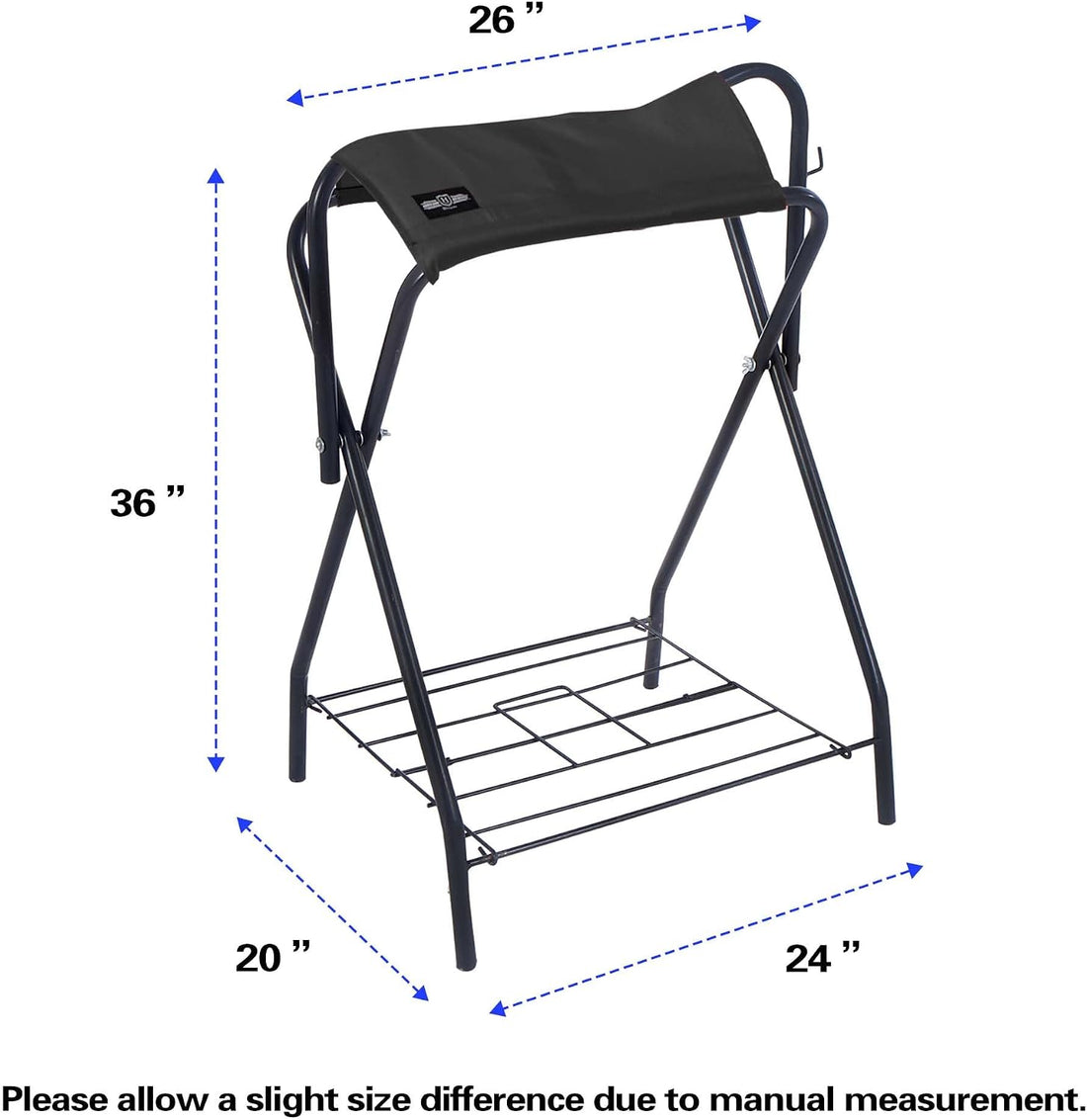 Harrison Howard Freestanding Horse Saddle Rack, w/Supportive Fabric